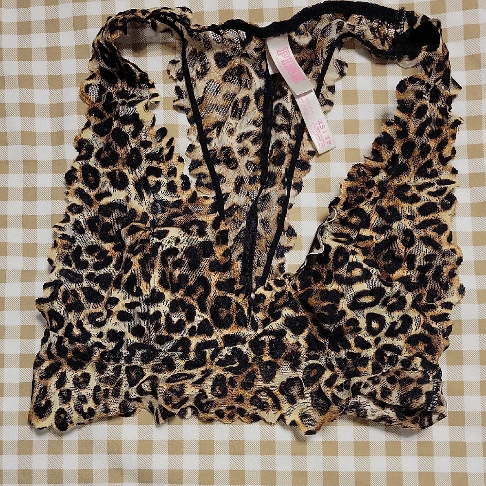 PINK Victoria's Secret Animal Print Lace Bralette